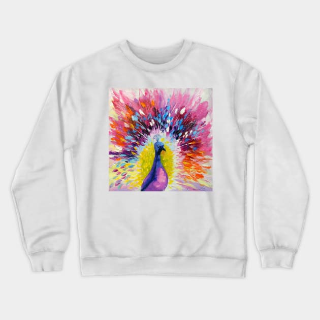 Peacock Crewneck Sweatshirt by OLHADARCHUKART